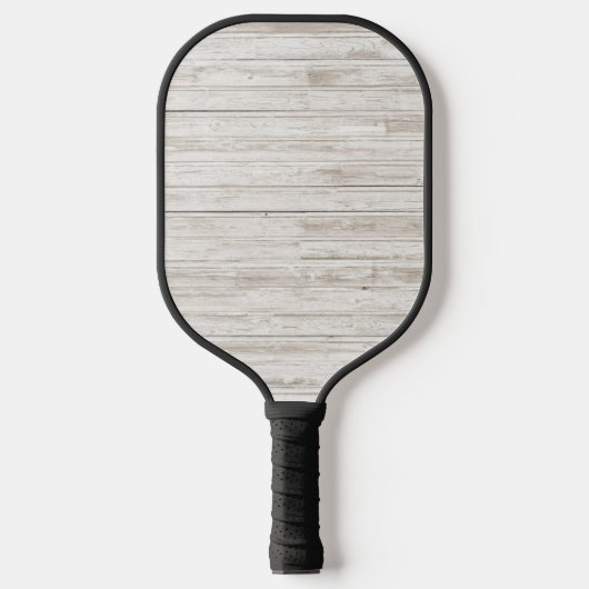 Wood met witte was pickleball paddle (Voorkant)