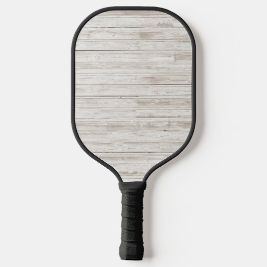 Wood met witte was pickleball paddle (Achterkant)