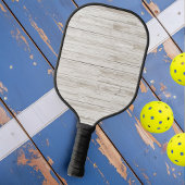 Wood met witte was pickleball paddle