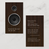 Wood Music Speaker Visitekaartje (Voorkant / Achterkant)
