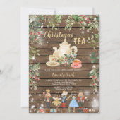Wood Nutcracker Christmas Tea Vrijgezellenfeest Pa Kaart (Voorkant)