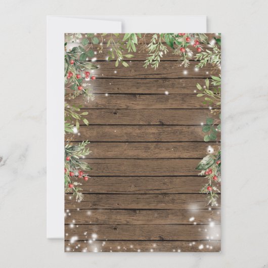 Wood Nutcracker Christmas Tea Vrijgezellenfeest Pa Kaart (Achterkant)