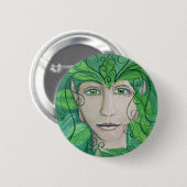 Wood Nymph Lapel Badge Ronde Button 5,7 Cm (Voorkant /achterkant)