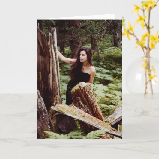 Wood Nymph notecard Kaart (Gele Bloem)