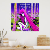 Wood Nymph. Tekst bewerken of verwijderen Poster (Keuken)