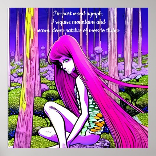 Wood Nymph. Tekst bewerken of verwijderen Poster (Voorkant)