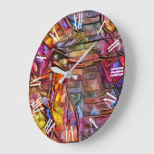 Wood Paarse Wall Art Dream Grote Klok (Hoek)