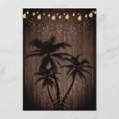 Wood Palm Country Rustic Wedding Menu (Achterkant)