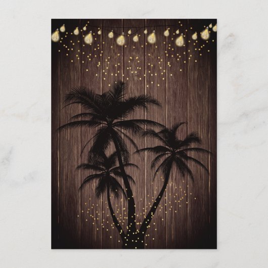 Wood Palm Country Rustic Wedding Menu (Achterkant)