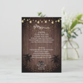 Wood Palm Country Rustic Wedding Menu (Staand voorkant)