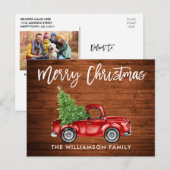 Wood-penseelscript Vrachtkerstfoto's Briefkaart (Voorkant / Achterkant)