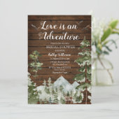 Wood Pine Tree Love is een avontuurlijk vrijgezell Kaart (Staand voorkant)