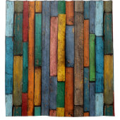 Wood Planks Shower Curtain Douchegordijn (Voorkant)