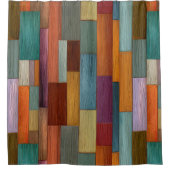 Wood Planks Shower Curtain Douchegordijn (Voorkant)