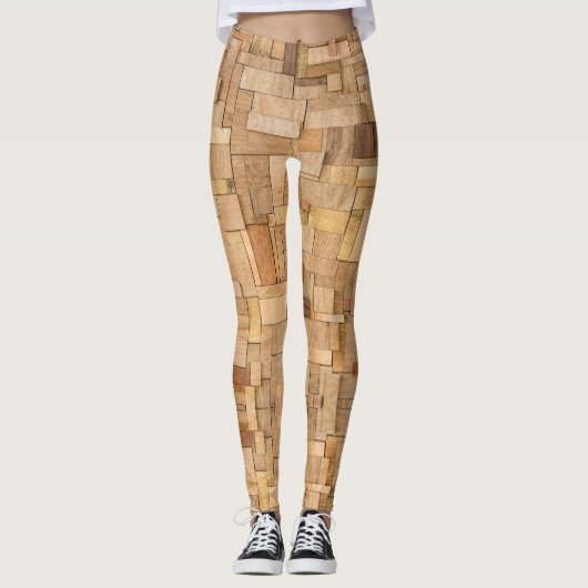 Wood Plywood - Power Yoga Leggings (Voorkant)