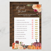 Wood Pumpkin Burnt Sinaasappel Hij zei dat ze game (Voorkant / Achterkant)