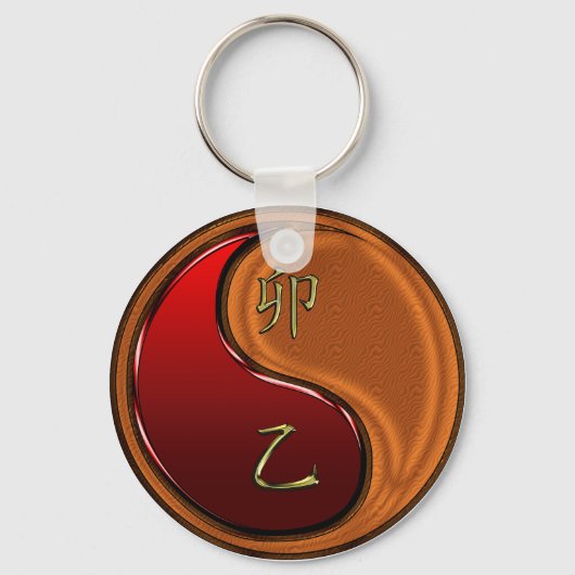 Wood Rabbit Sleutelhanger (Achterkant)