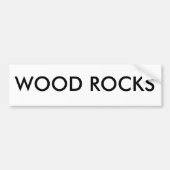 WOOD ROCKS BUMPERSTICKER (Voorkant)