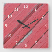 Wood rode kruid vierkante klok (Voorkant)