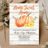 Wood Rustic Herfst Pumpkin Housewarming Kaart