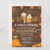 Wood Rustic Pumpkin Baby brouwt voor Boy Kaart (Voorkant)