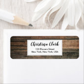 Wood Rustic Texture Personalized Custom Address Etiket (Insitu)