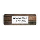 Wood Rustic Texture Personalized Custom Address Etiket (Voorkant)