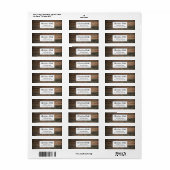 Wood Rustic Texture Personalized Custom Address Etiket (Full Sheet)