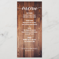 Wood Rustic Wedding Dinner