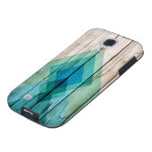 Wood Samsung galaxy s4 hoesje Chevron Zig Zag Trib (Onderkant)