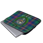 Wood Scottish Clan Tartan and Crest Laptop Sleeve (Voorkant onderkant)