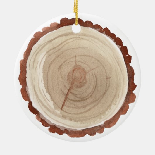 WOOD SLICE First kerst Engaged Ornament Gift (Achterkant)