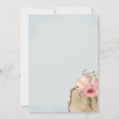 Wood Slice Floral Vrijgezellenfeest Kaart (Achterkant)