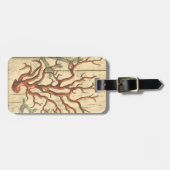 Wood & Small Coral Bagagelabel (Voorkant horizontaal)