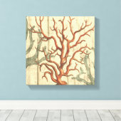 Wood & Small Coral Canvas Afdruk (Insitu (Houten vloer))