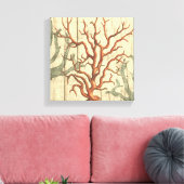 Wood & Small Coral Canvas Afdruk (Insitu (Woonkamer))