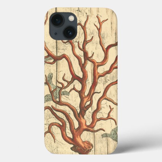 Wood & Small Coral Case-Mate iPhone Case (Achterkant)
