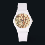 Wood & Small Coral Horloge<br><div class="desc">Stayed relaxed with this beautiful piece of sealife art. This beautiful silhouette of these coral reef will look great on any product. Take the beach with you where ever you go! Enjoy nature eindigde.</div>