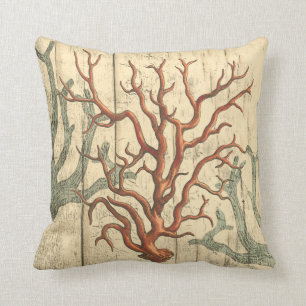Wood & Small Coral Kussen