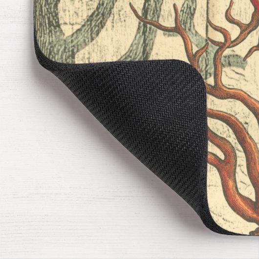 Wood & Small Coral Muismat (Hoek)