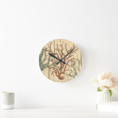 Wood & Small Coral Ronde Klok (Huis)