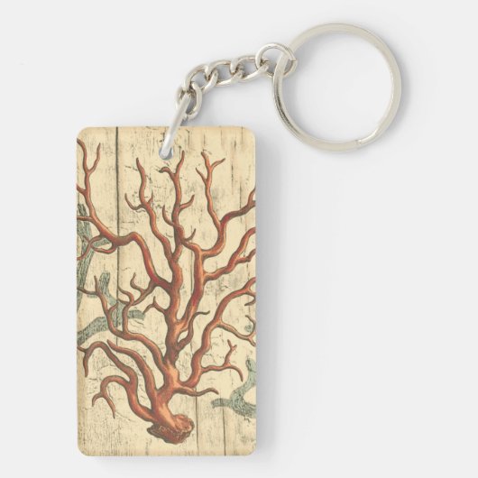 Wood & Small Coral Sleutelhanger (achterkant)