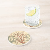 Wood & Small Coral Zandsteen Onderzetter (Zijkant)