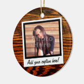 Wood Snapshot-foto kerstversiering Keramisch Ornament (Links)