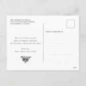 Wood Snowflake 3 Fotocollage Feestdagenkaart (Achterkant)