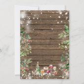 Wood Staff Kerst Party Uitnodiging (Achterkant)