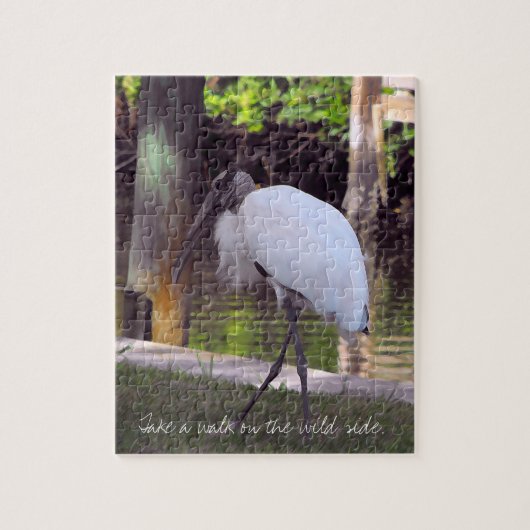 Wood Stork Walking Legpuzzel (Verticaal)