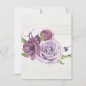 Wood String Light Lavender Peony Brunch en Bubble Kaart (Achterkant)