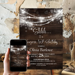 Wood String Lights Verrassing 50e verjaardagsfeest Kaart