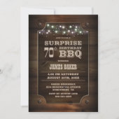 Wood Surprise 70e verjaardag BBQ Kaart (Voorkant)
